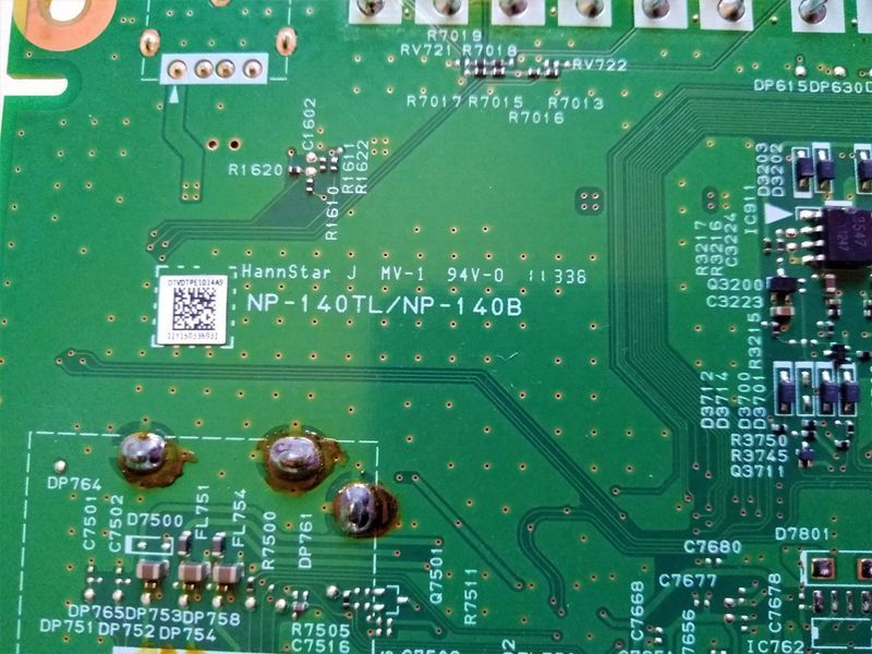 Проверенная, рабочая Плата шасси Toshiba NP-140TL / NP-140B Б / У 10806 фото