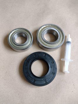 Для indesit,ariston Комплект подшипников CX 6204+6205 + сальник(35*63.3*9/12.5 mm/мм)+смазка для стиральной машины 13543 фото