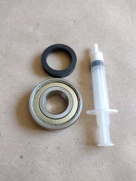 Для Ariston / Indesit Комплект підшипників CX 6203 + сальник V-Ring-25 (25mm/мм) + мастило для пральної машини 12079 фото
