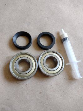 Для Indesit Комплект підшипників CX 6203+6203 + сальник 2шт V-Ring-25 (25mm/мм) пара + мастило для пральної машини 12080 фото