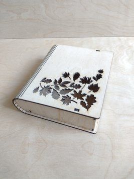 Шкатулка-книга мала из фанеры для украшений, ящик футляр, подарочная коробка, деревянная коробочка 12486 фото
