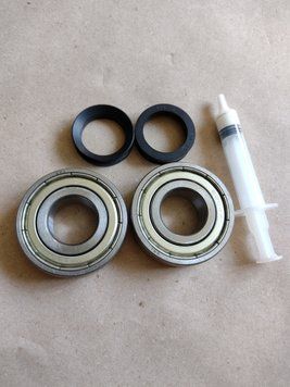 Для Siemens Комплект підшипників CX 6204+6204 + сальник 2шт V-Ring-28 (28mm/мм) пара + мастило для пральної машини 12084 фото