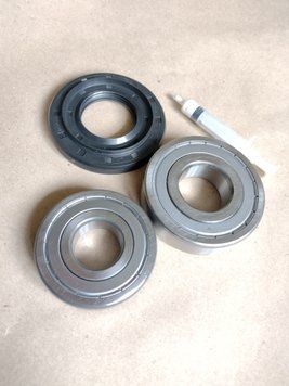 Для lg Комплект подшипников SKF 6305+6306 + сальник (37*76*9,5/12 mm/мм) + смазка для стиральной машины 12187 фото