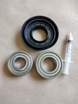 Для Bosch/Siemens Комплект підшипників CX 6204+6205 + сальник (32*52/78*8/14.8 mm/мм) + мастило для пральної машини 12089 фото