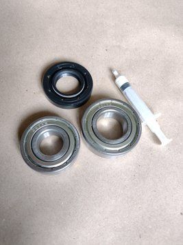 Комплект підшипників 6204+6205 + сальник(25*47*10 mm/мм)+мастило для пральної машини indesit,ariston, Philips, Bauknecht, Whir 12192 фото