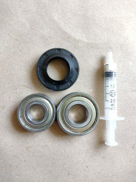 Для Ariston/Indesit Комплект підшипників CX 6202+6203 + сальник (22*40*8/11.5 mm/мм) + мастило для пральної машини 12091 фото