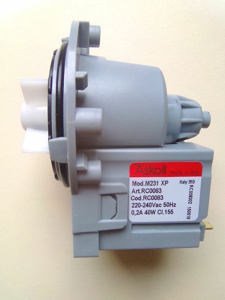 Насос &laquo;ASKOLL&raquo; 40 W на 3 саморезана ,три самореза,Помпа (насос) M224 / m332 XP для стиральных машин 10171 фото